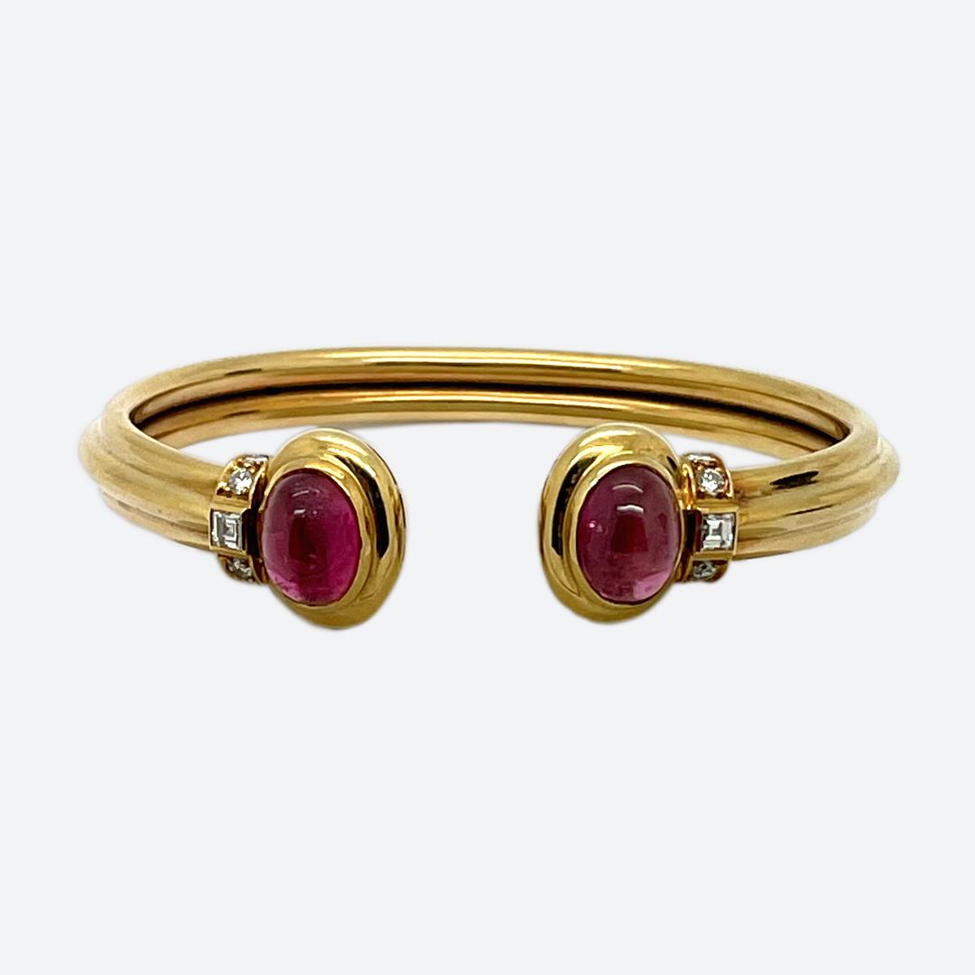 Bulgari pink tourmaline set