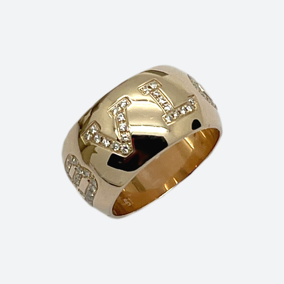 Bulgari pink gold ring