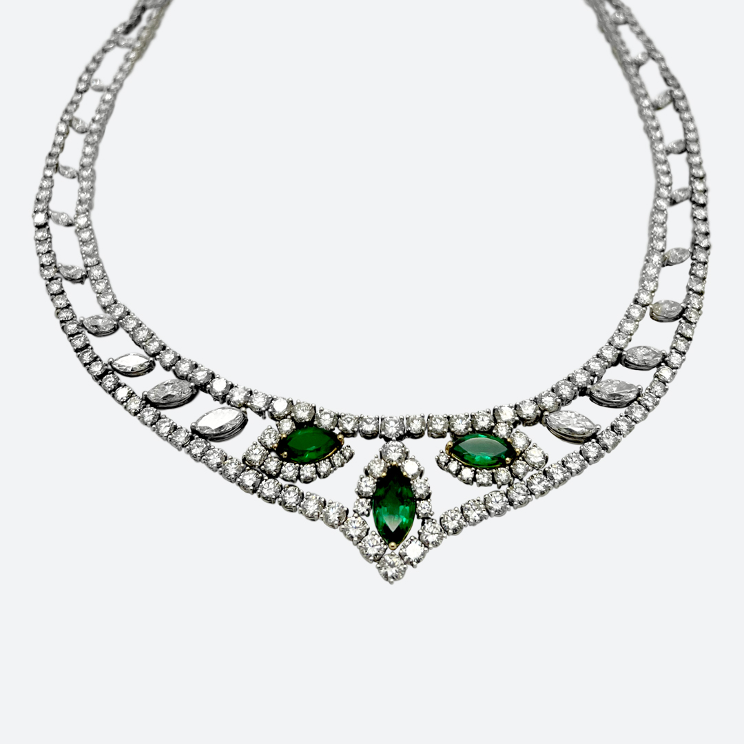 1980s emerald necklace