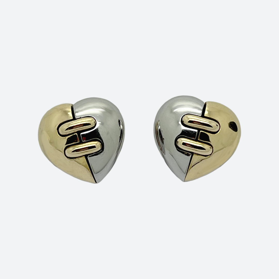 Bulgari heart earrings