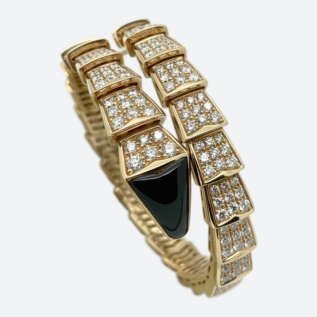 Serpenti Viper diamond bracelet signed Bulgari