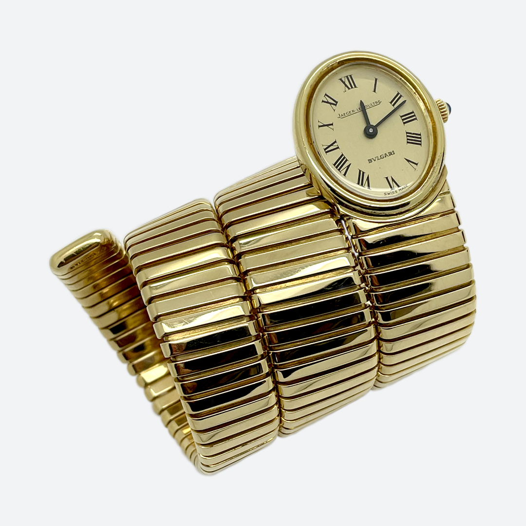 Yellow gold Tubogas watch signed Bulgari