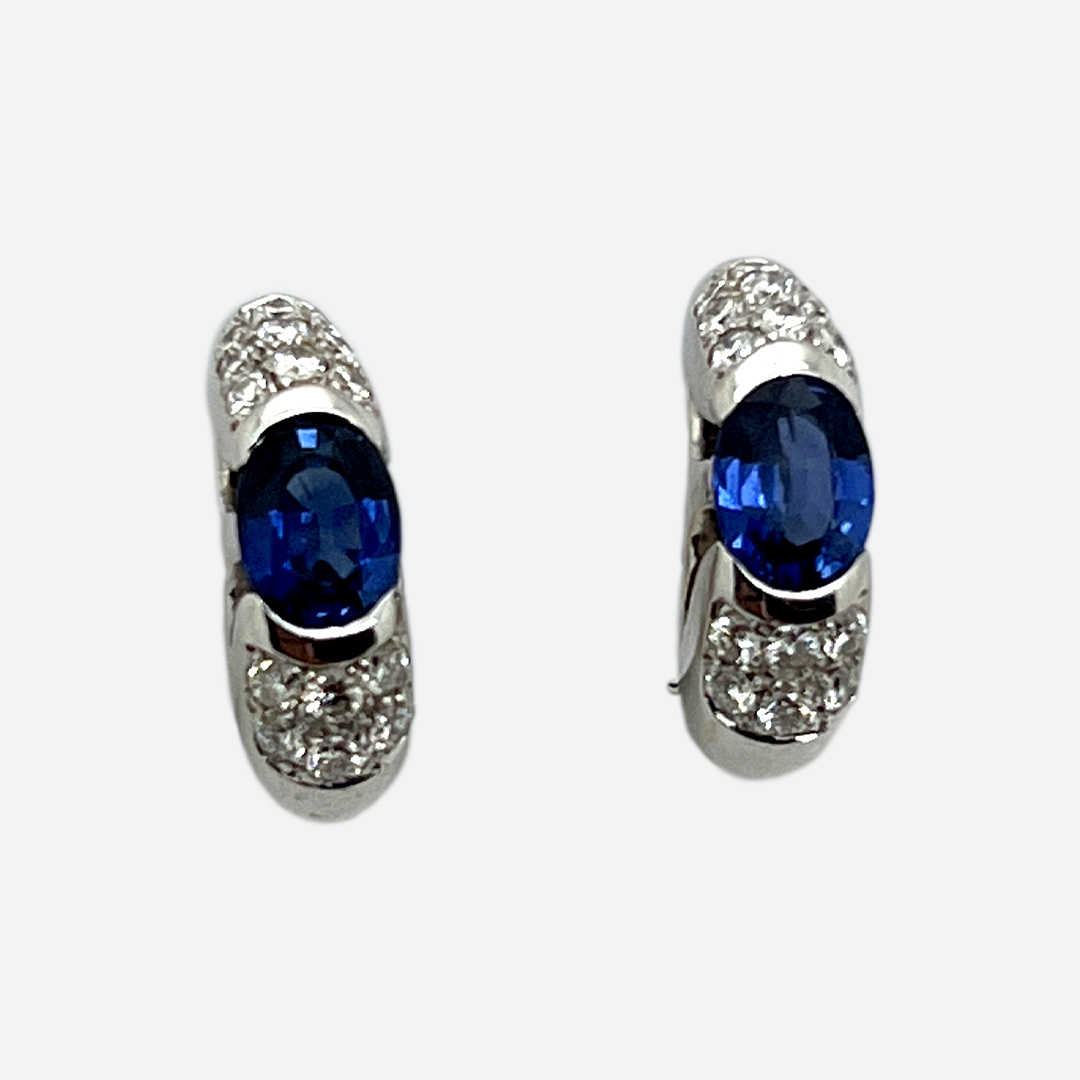 Sapphire earrings signed Bulgari